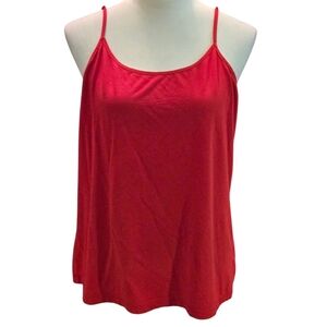 Time and Tru Red Camisole Top Adjustable Spaghetti Straps Women XL (16-18)